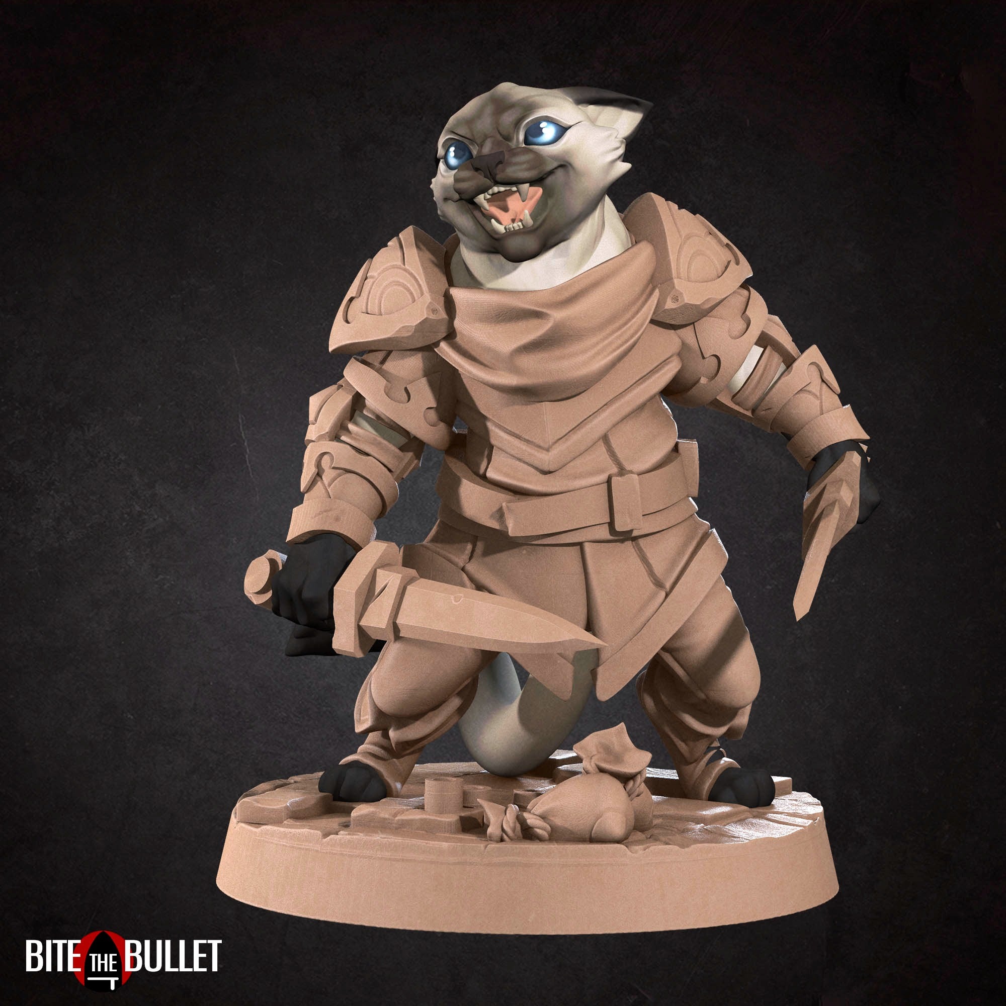 Cat Rogue - 3d Printed Miniature sculpted by Bite the Bullet