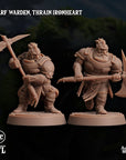 Dwarf Warden, Thrain Ironheart - 3d Printed Miniature by Arcane Minis