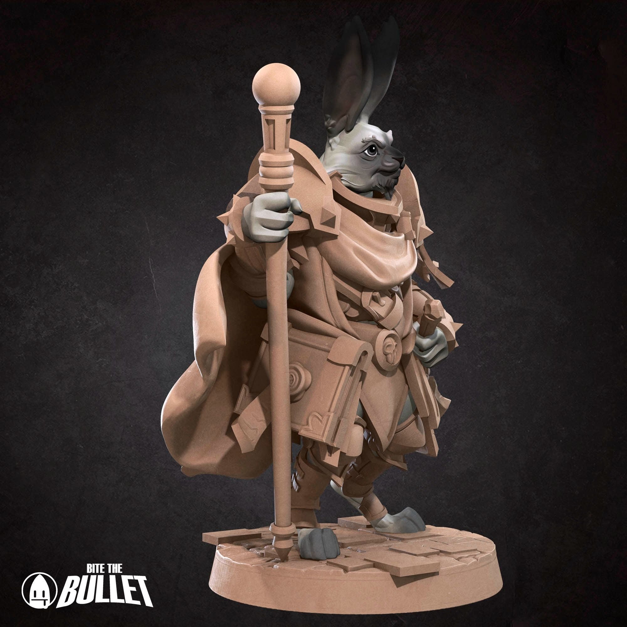 Harengon Cleric - 3d Printed Miniature by Bite the Bullet