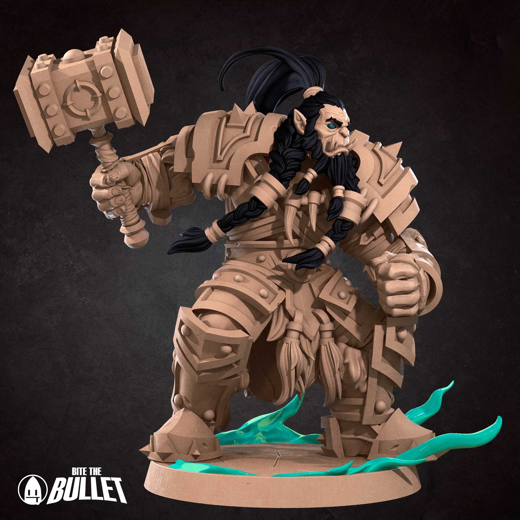 Orc Shaman - 3d Printed Miniature by Bite the Bullet