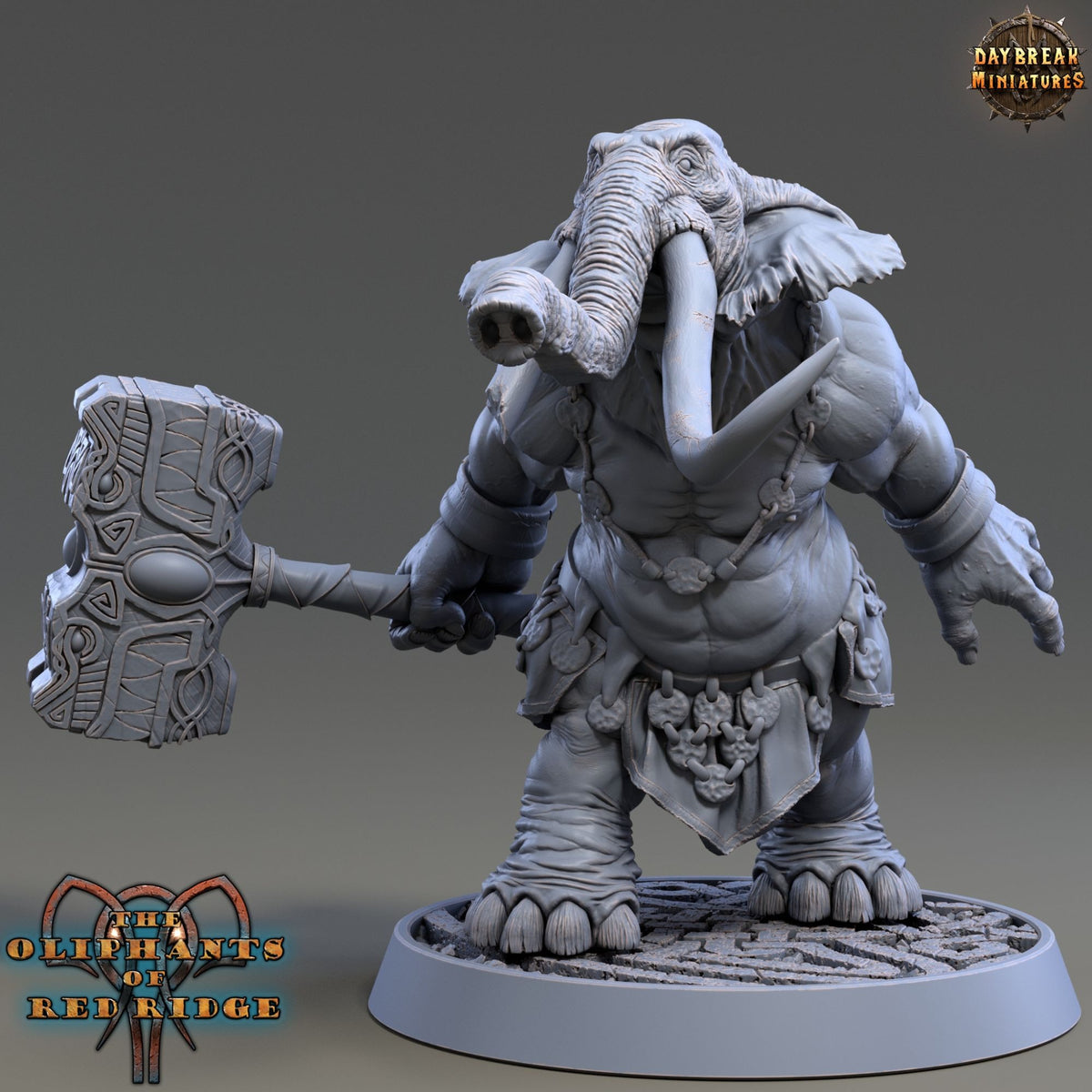 Oliphaunt Vs Watcher Harawat Mauler - Oliphaunts of Red Ridge - 3d Printed Miniature sculpt ...