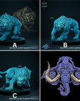 Snowplains Sabertooth - 3d Printed Miniature Sculpted by Mammoth Factory