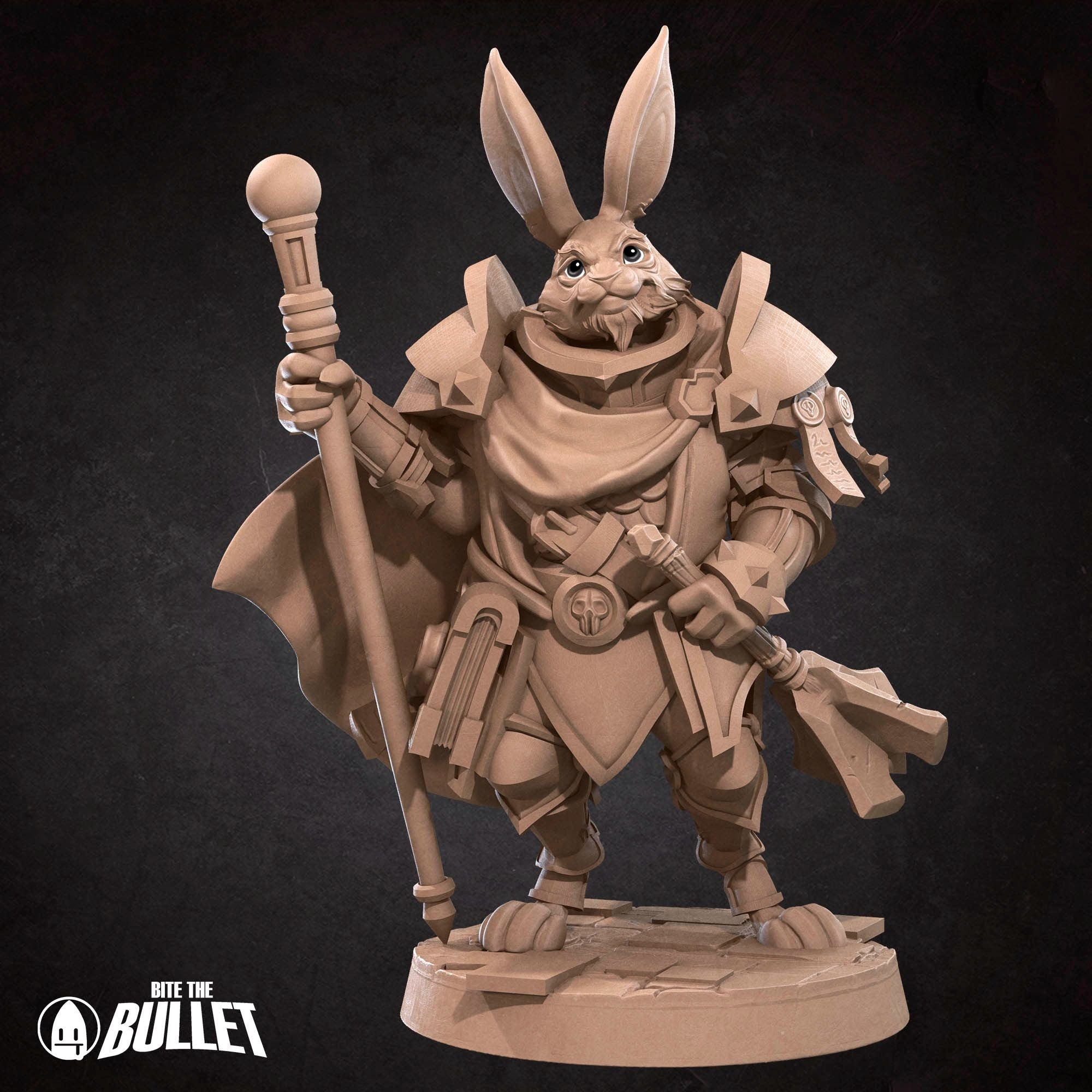 Harengon Cleric - 3d Printed Miniature by Bite the Bullet