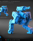 Strider - Iron Gears - 3d Printed Miniature by Blue Wyvern