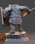 Zegron Ironhide - Ironmane Minotaurs of Emberhold - 3d Printed Miniature sculpted by Daybreak Miniatures