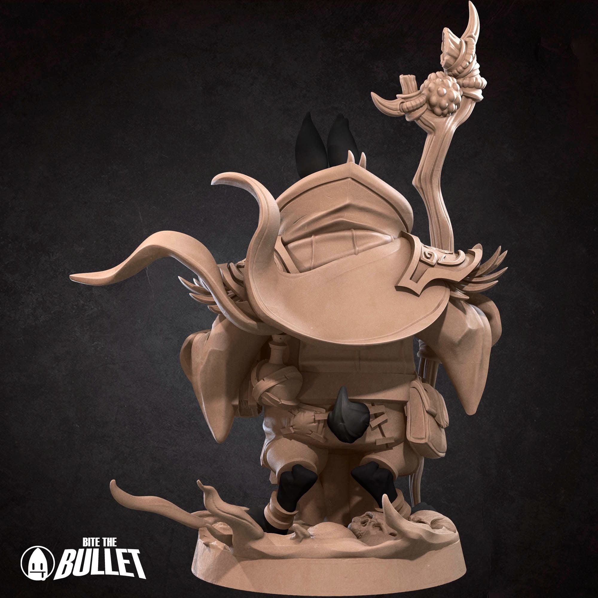 Harengon Warlock - 3d Printed Miniature by Bite the Bullet