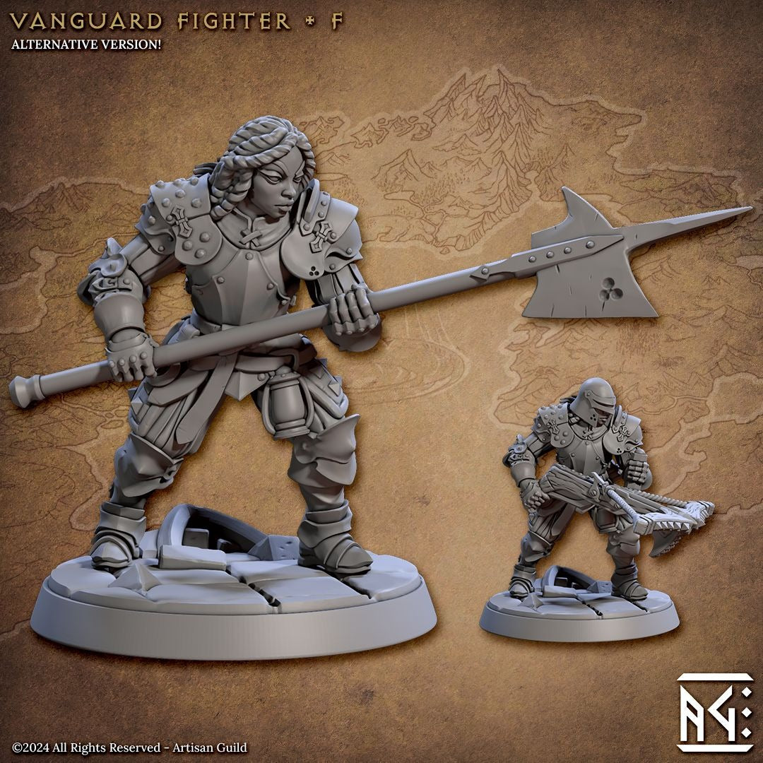 Vanguard Fighters - Vanguard Fighters Guild - 3d Printed Miniature sculpted by Artisan Guild