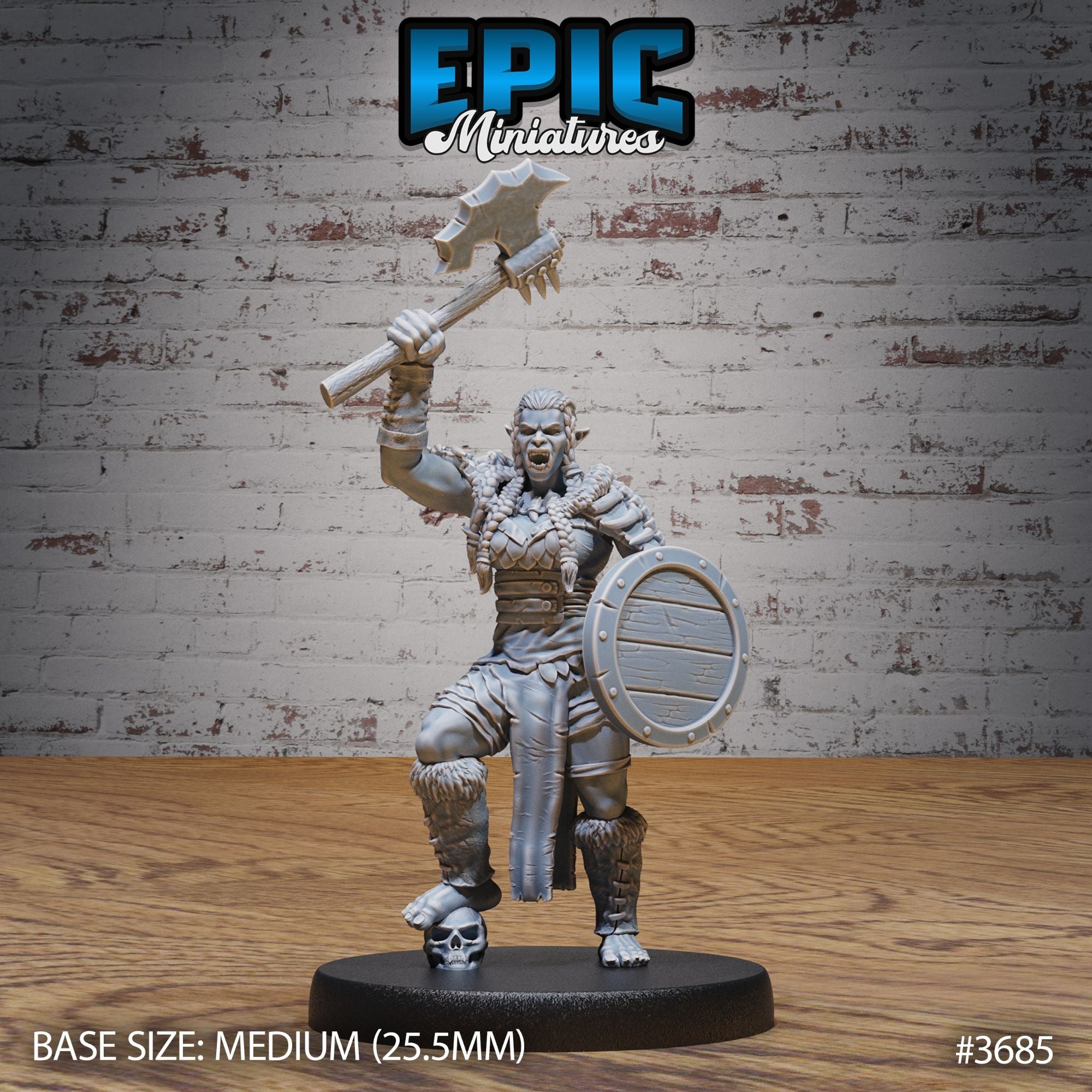 Half-Orc Marauder Female - 3d Printed by Epic Miniatures