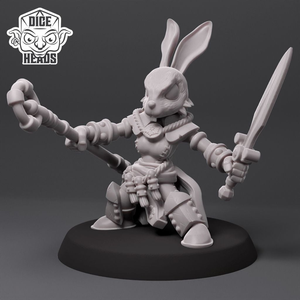 Rabbit Hero - 3d Printed Miniature by DiceHeads – CheddarMinis