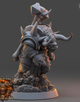 Brakthar Deathbringer - Ironmane Minotaurs of Emberhold - 3d Printed Miniature sculpted by Daybreak Miniatures