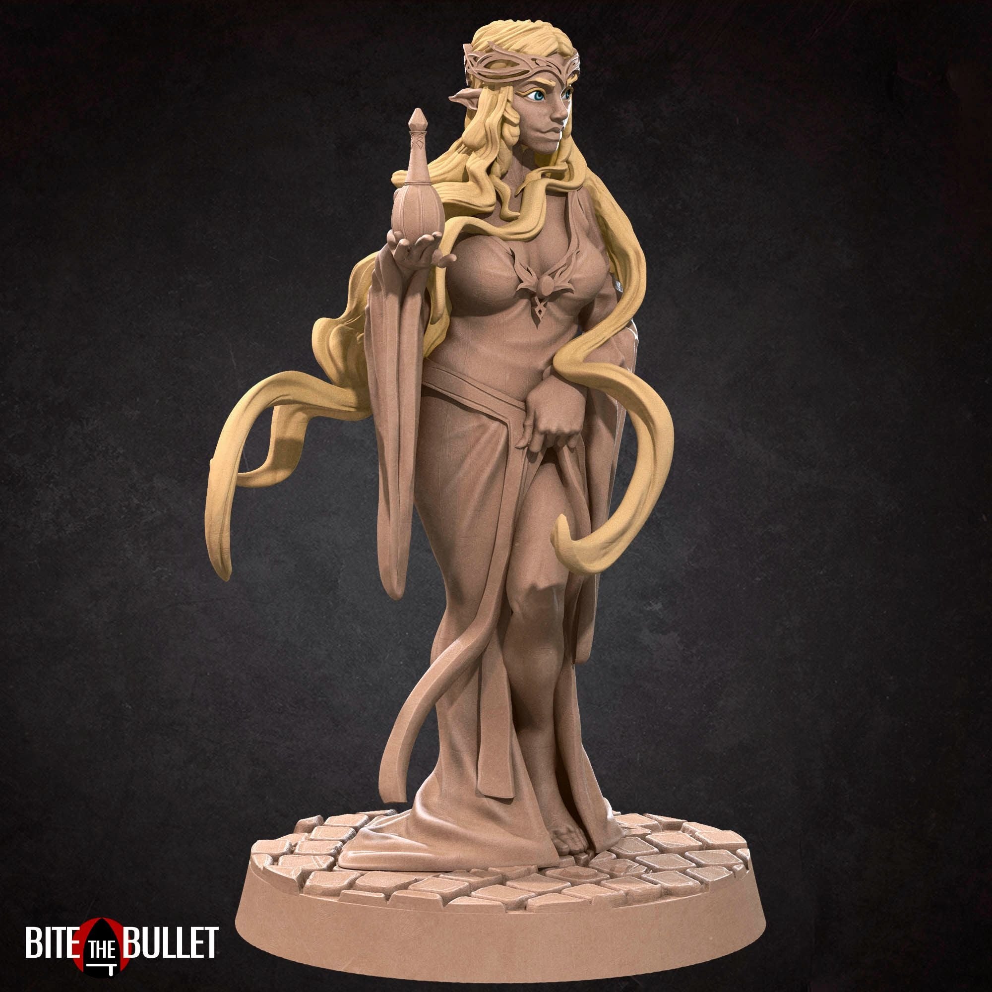 Gabriela, Lady of Light - Bullet Rings - 3d Printed Miniature by Bite the Bullet