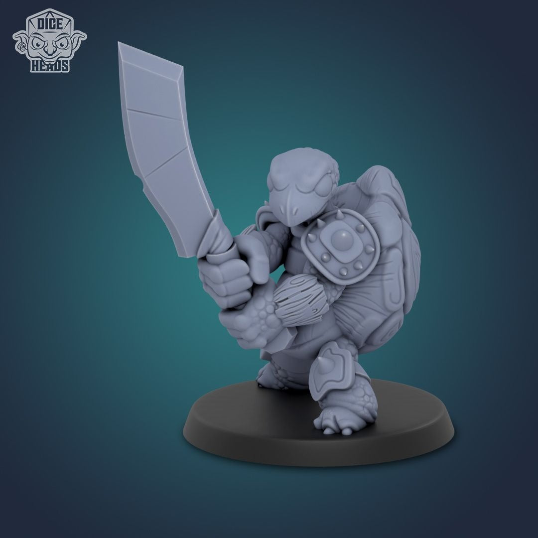 Turtle Fighters - 3d Printed Miniature by DiceHeads