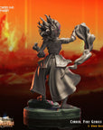 Cinder, Fire Genasi Monk - 3d Printed Miniature Sculpted by Crippled God Foundry