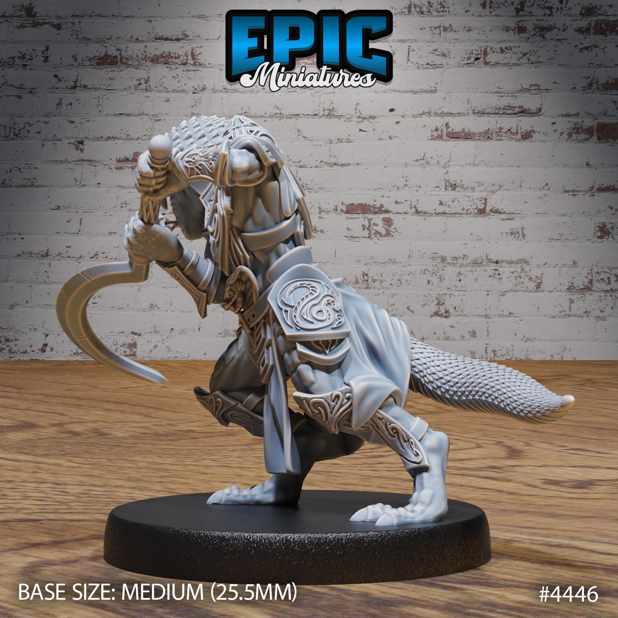 Serpent Folk - 3d Printed Miniature Sculpted by Epic Miniatures