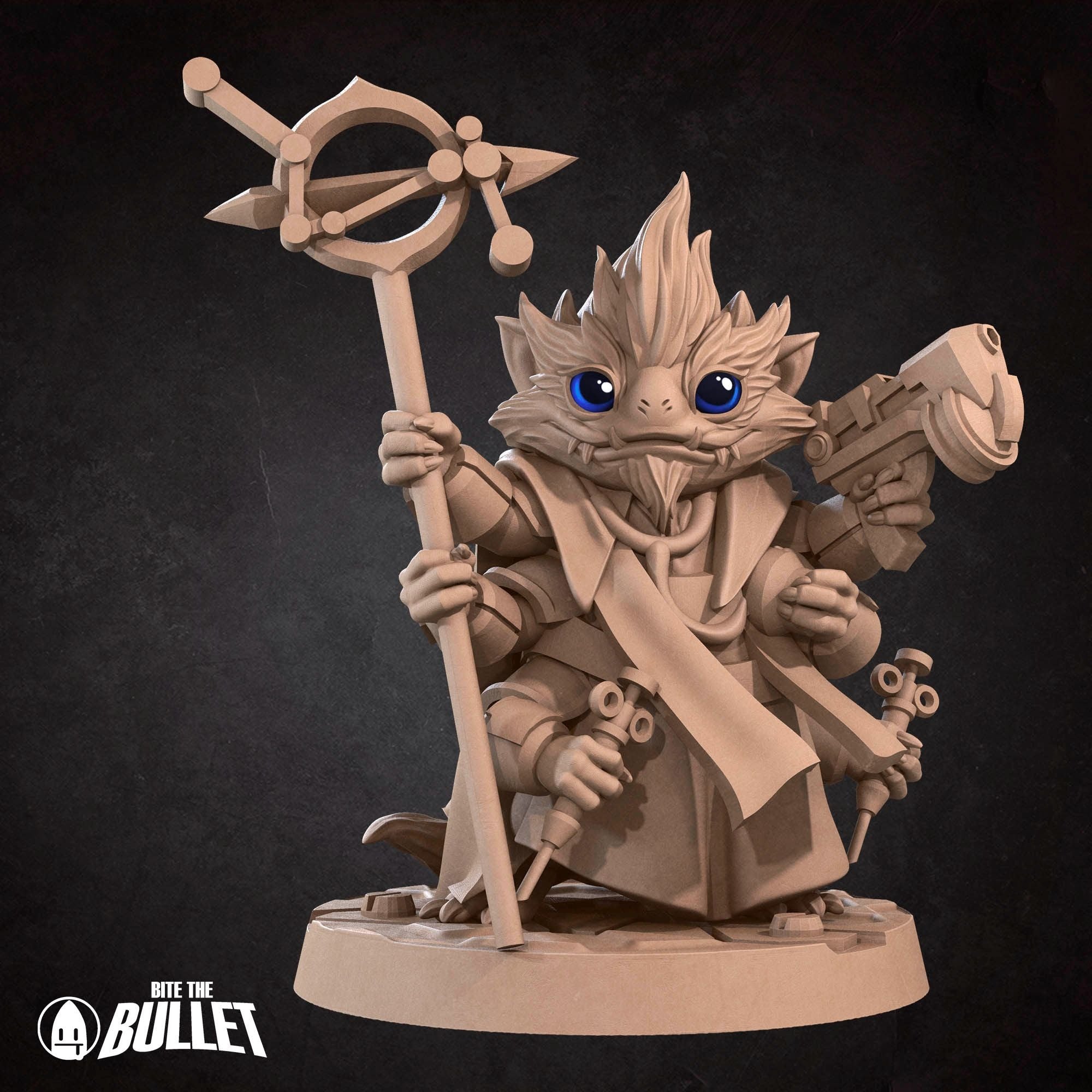 Furblin Biohacker - Bullet Galaxy - 3d Printed Miniature sculpted by Bite the Bullet