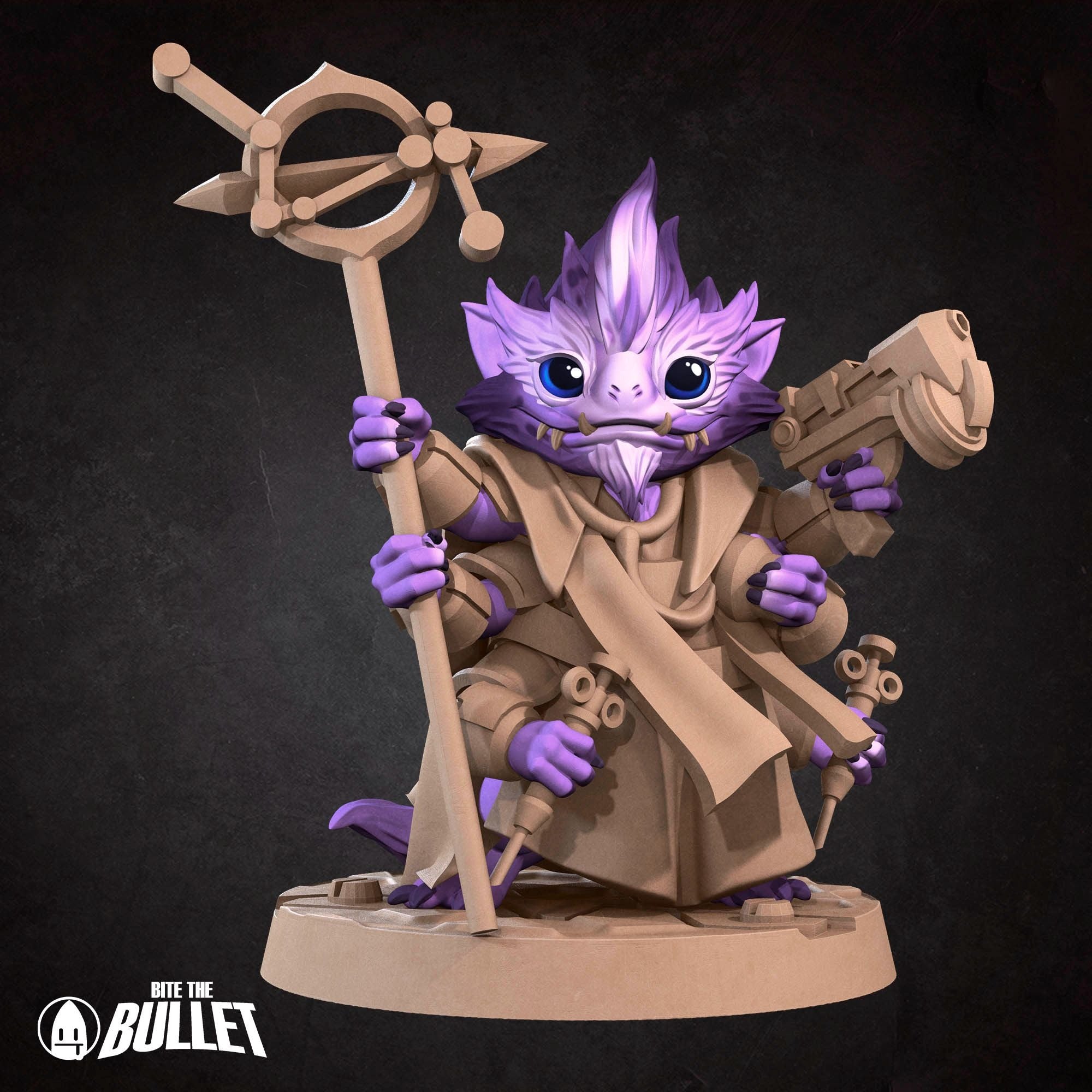 Furblin Biohacker - Bullet Galaxy - 3d Printed Miniature sculpted by Bite the Bullet