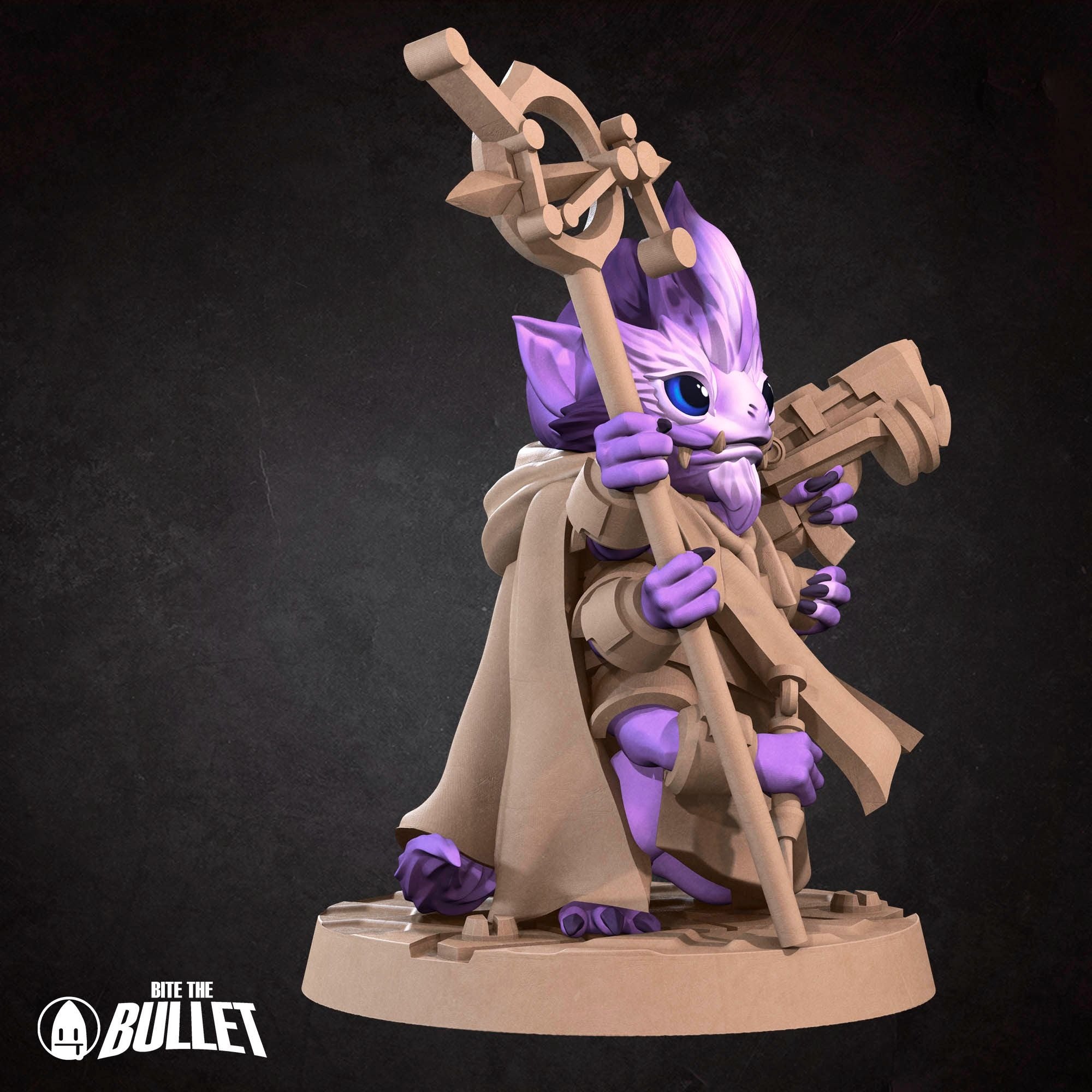 Furblin Biohacker - Bullet Galaxy - 3d Printed Miniature sculpted by Bite the Bullet