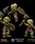 Female Goblin Warriors (Pack of 3) - Wolf Clan Goblins - 3d Printed Miniature by Printed Encounter