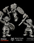 Female Goblin Warriors (Pack of 3) - Wolf Clan Goblins - 3d Printed Miniature by Printed Encounter