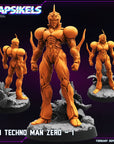 Bio-Techno Man Zero - 3d Printed Miniature Sculpted by Papsikels Miniatures