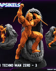 Bio-Techno Man Zero - 3d Printed Miniature Sculpted by Papsikels Miniatures