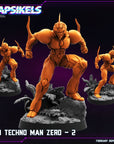 Bio-Techno Man Zero - 3d Printed Miniature Sculpted by Papsikels Miniatures