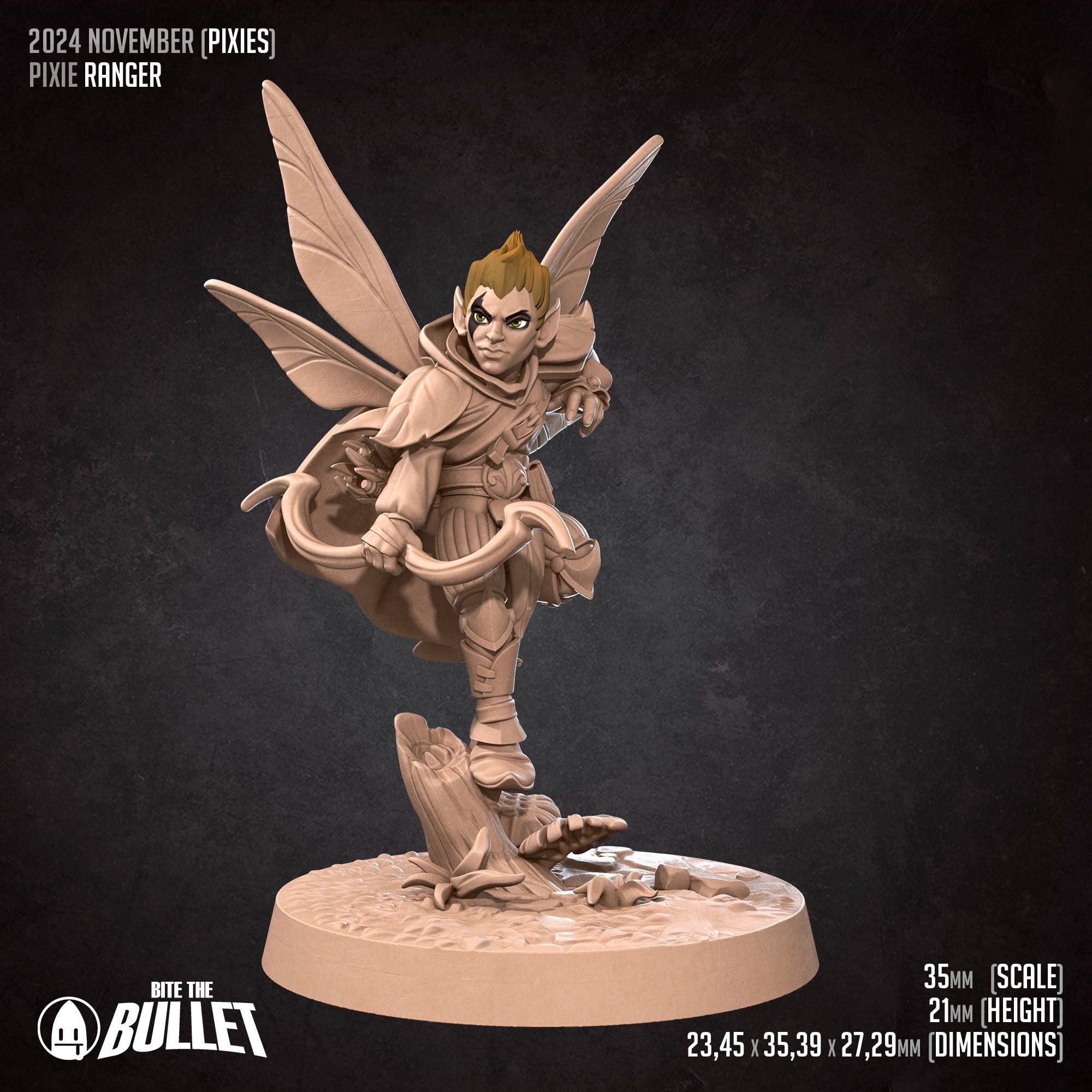 Pixie Ranger - Pixies - 3d Printed Miniature sculpted by Bite the Bullet