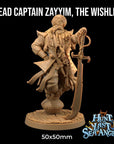 Dread Captain Zayyim, the Wishless - Hunt for the Last Sea Angel - 3d Printed Miniature Sculpted by Dragon Trappers Lodge