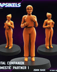 Digital Companion Domestic Partner - 3d Printed Miniature Sculpted by Papsikels Miniatures