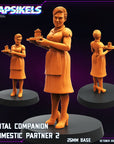 Digital Companion Domestic Partner - 3d Printed Miniature Sculpted by Papsikels Miniatures