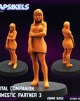 Digital Companion Domestic Partner - 3d Printed Miniature Sculpted by Papsikels Miniatures