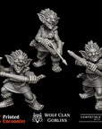 Female Goblin Shooters (Pack of 3) - Wolf Clan Goblins - 3d Printed Miniature by Printed Encounter