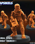 Colonial Space Combat Engineer - 3d Printed Miniature Sculpted by Papsikels Miniatures