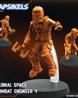 Colonial Space Combat Engineer - 3d Printed Miniature Sculpted by Papsikels Miniatures