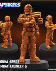 Colonial Space Combat Engineer - 3d Printed Miniature Sculpted by Papsikels Miniatures