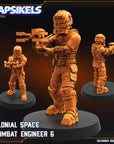 Colonial Space Combat Engineer - 3d Printed Miniature Sculpted by Papsikels Miniatures