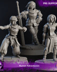 Human Adventurers - Caelitum Adventurers - 3d Printed Miniature by Blackcrest Miniatures