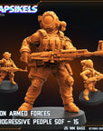 Union Armed Forces Progressive People SOF Set 3- 3d Printed Miniature Sculpted by Papsikels Miniatures