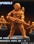 Union Armed Forces Progressive People SOF Set 3- 3d Printed Miniature Sculpted by Papsikels Miniatures