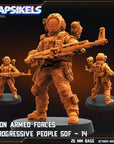 Union Armed Forces Progressive People SOF Set 3- 3d Printed Miniature Sculpted by Papsikels Miniatures