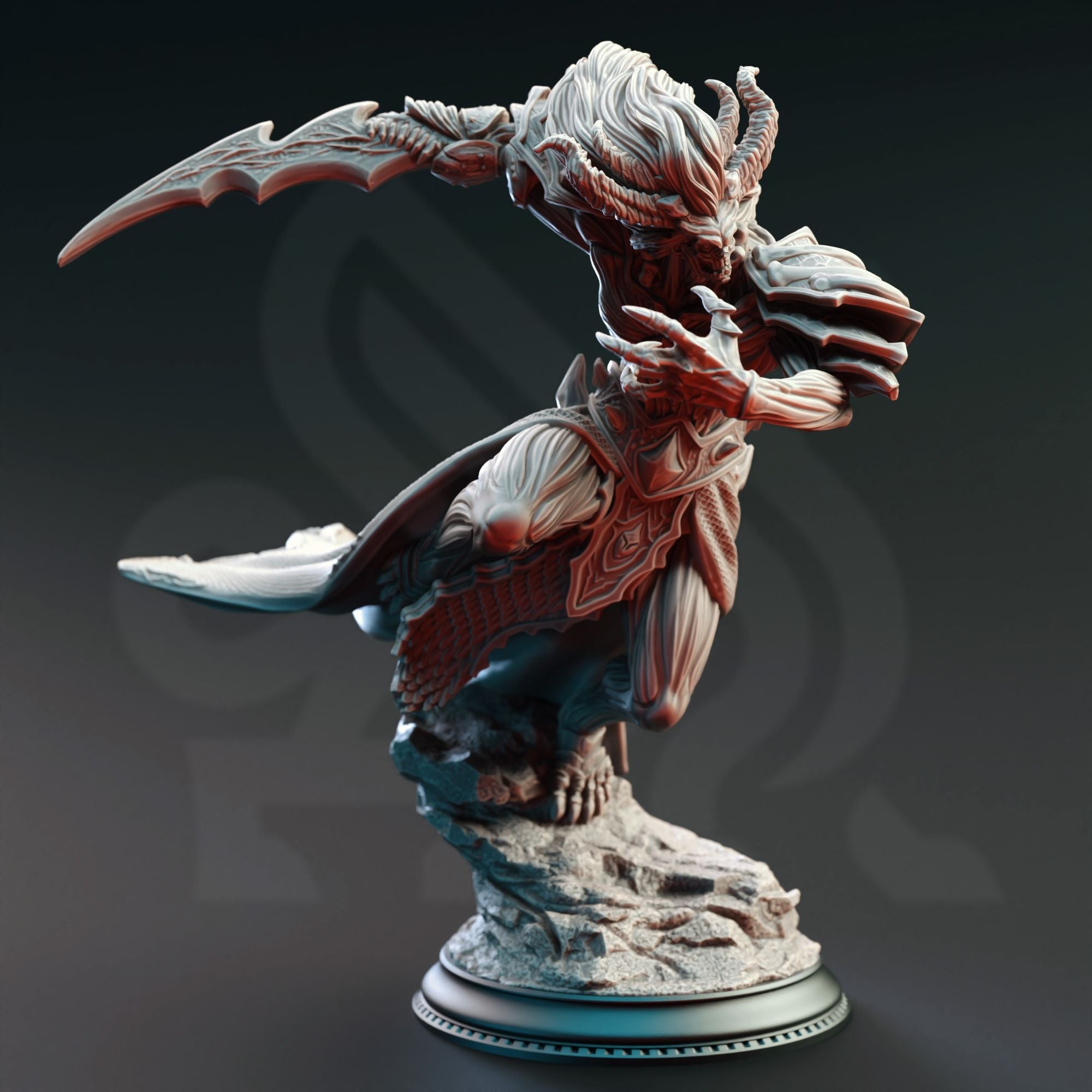 Fallen Corrupted Angel, Gresnos the Broken - 3d Printed Miniature Sculpted by DM Stash