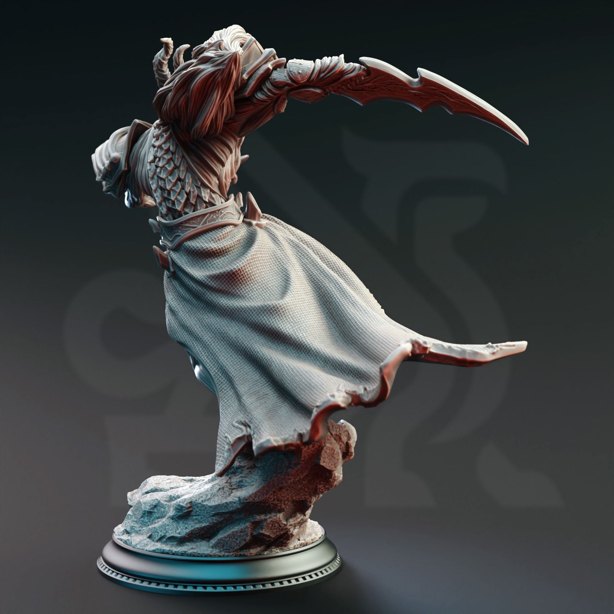 Fallen Corrupted Angel, Gresnos the Broken - 3d Printed Miniature Scul ...