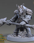 Plutarch Pointer - Fighting Philosophers of Corm (Rhinofolk) - 3d Printed Miniature sculpted by Daybreak Miniatures