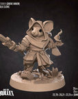 Mousefolk Cleric - Grove Haven - 3d Printed Miniature sculpted by Bite the Bullet