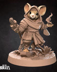 Mousefolk Cleric - Grove Haven - 3d Printed Miniature sculpted by Bite the Bullet