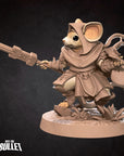 Mousefolk Cleric - Grove Haven - 3d Printed Miniature sculpted by Bite the Bullet