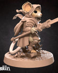 Mousefolk Cleric - Grove Haven - 3d Printed Miniature sculpted by Bite the Bullet