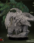 Crocagon - 3d Printed Miniature Sculpted by Mammoth Factory