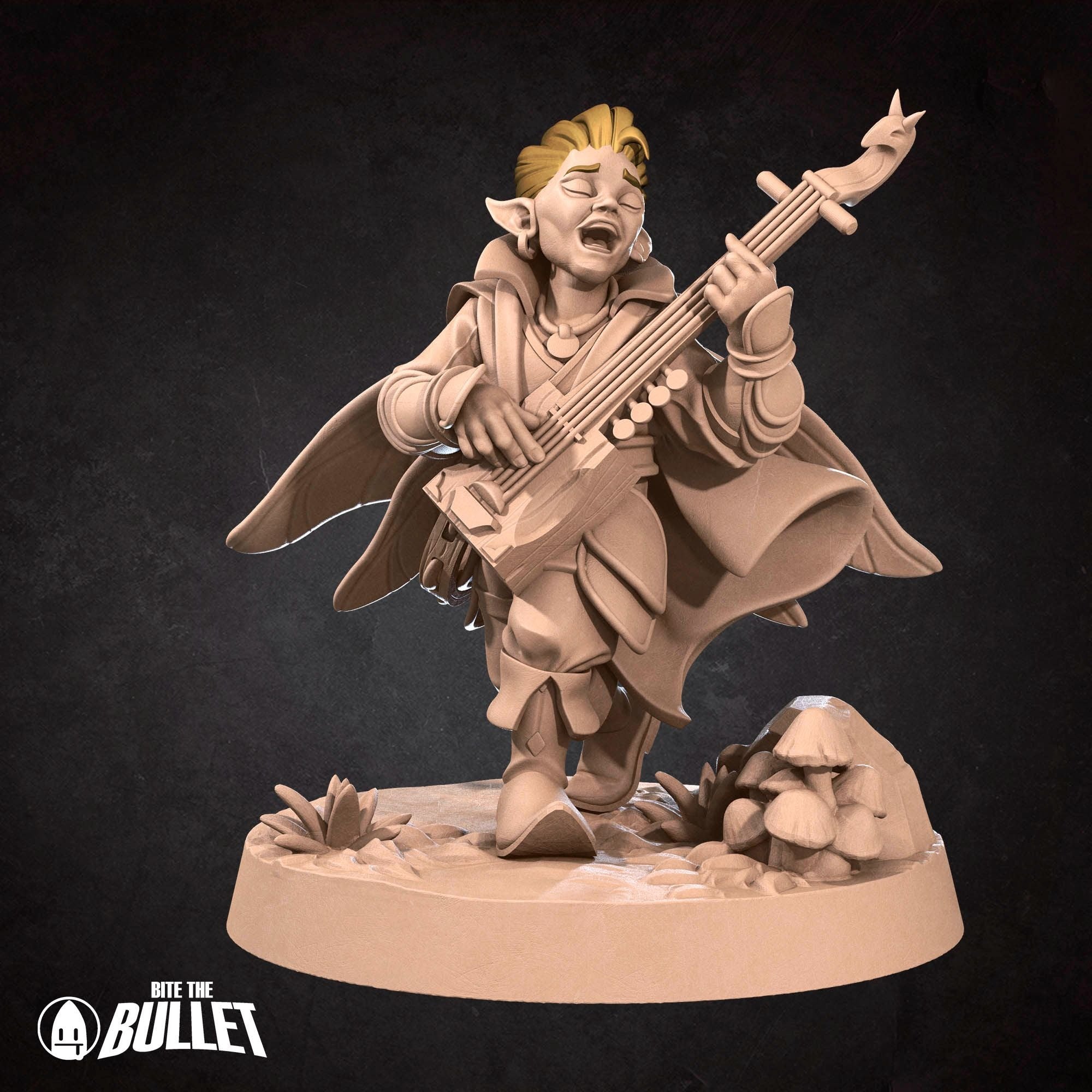 Pixie Bard - Pixies - 3d Printed Miniature sculpted by Bite the Bullet