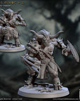 Chaos Minocs - Rise of the Beastmen - 3d Printed Miniature sculpted by Artisan Guild